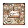 Stamperia Scrapbooking Pad 22 Sheets cm 30.5 x 30.5 (12 x 12 Inches) Single Face - Coffee and Chocolate view 1