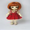 JD765 5-6inch 1/8 OB11 Short Mid Parting Round Bobo Cut Synthetic Mohair BJD Doll Wigs (Carrot) view 1