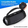 JOYSOG Charge 5 Silicone Case, Portable Carrying Case Sleeve Protector Cover Travel Bag with Shoulder Strap for JBL Charge 5 Wi-Fi/Charge 5 Bluetooth Speaker (Black) view 2