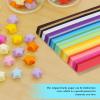Amosfun Diy Origami Star Paper Jar Set 540 Sheets Strips Glass Wishing Bottle for Birthday Present view 2