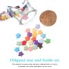 Amosfun Diy Origami Star Paper Jar Set 540 Sheets Strips Glass Wishing Bottle for Birthday Present view 4