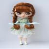 Jusuns JD624 10-11inch Complex Double French Braids Synthetic Mohair BJD Doll Wigs (L.t Carrot) view 1