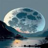Directo Diamond Painting Kits for Adults,The River and The Full Moon 5D DIY Diamond Art Kits Full Drill Diamond for Gift Wall Decor Gem Arts Beautiful Moon 16 * 20inch view 1