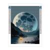 Directo Diamond Painting Kits for Adults,The River and The Full Moon 5D DIY Diamond Art Kits Full Drill Diamond for Gift Wall Decor Gem Arts Beautiful Moon 16 * 20inch view 2