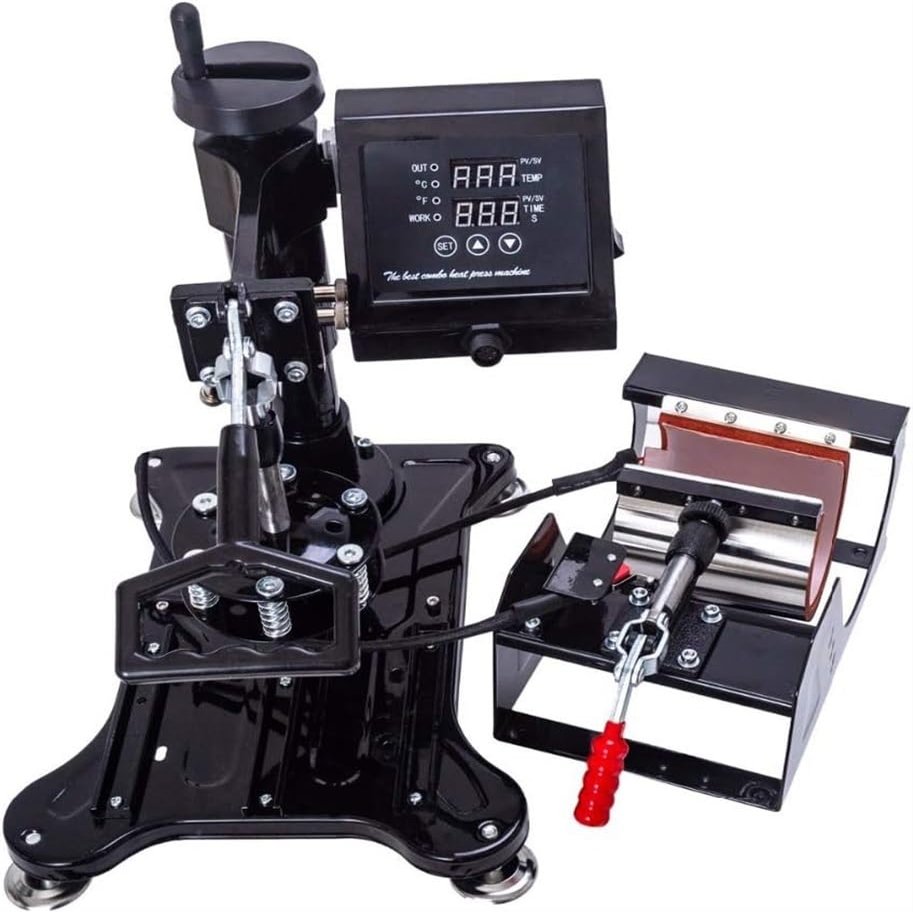 CHIPEL Heat Press Machine38X38 5 in 1 Combo Heat Press Machine,Sublimation/Heat Press,Heat Transfer Machine for Mug/Cap/T Shirt/Phone Cases (Size : AU)