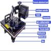 CHIPEL Heat Press Machine38X38 5 in 1 Combo Heat Press Machine,Sublimation/Heat Press,Heat Transfer Machine for Mug/Cap/T Shirt/Phone Cases (Size : AU) view 4