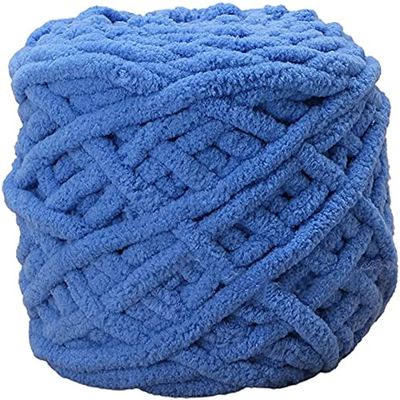 Knitting Yarn 100 Grams/1 Ball of Soft Cotton Hand-Knitted Yarn, Thick Woven, Crochet Needle Worsted, Thick Icicle Wool, Blue Segment Dyeing (Color : Gem Orchid)
