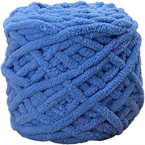 Knitting Yarn 100 Grams/1 Ball of Soft Cotton Hand-Knitted Yarn, Thick Woven, Crochet Needle Worsted, Thick Icicle Wool, Blue Segment Dyeing (Color : Gem Orchid)