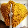 Knitting Yarn Chunky Yarn DIY Thick Yarn Super Thick Chunky Yarn Wool Roving Yarn for Spinning Hand Knitting Blanket Arm Knitting Arm Knitting Yarn (Color : Green 500g) (Color : Sky Blue 500g) view 3