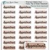 Appointment Planner Header Stickers - 36 Vinyl Decals (1 Inch) - Highlight Script Labels for Health, Doctor, and Meeting Reminders - Functional Scheduling Organization for Bujo and Journaling view 1