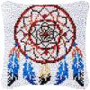 Dreamcatcher Latch Hook Kits Pillow DIY Rug Crochet Hook Cushion Making Kits with Preprinted Pattern Canvas Instruction Yarns and Latch Hooking Pillow Cover Easy to Starter DIY Kits 43x43cm view 1