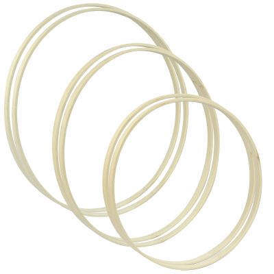 Unlorspy 6Pcs Wooden Bamboo Floral Hoops, 3 Sizes Macrame Hoop Set Craft Bamboo Rings for DIY Making Wedding, Christmas Wall Hanging and Dream Catcher(8/10/12 inch)
