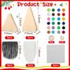 GlikCeil 6 Set Christmas Wooden Gnome Decoration Blank Wood Ready to Paint Your Own Gnome Decor Christmas DIY Craft for Fireplace Table Decor Xmas Party Supplies with Brush Palette view 2
