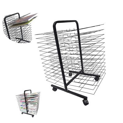 Art Drying Rack for Classroom Paint Drying Rack, Sided Wire Drying Shelf, Mobile Wide Art Drying Rack for Classrooms, Stackable Metal Stainless Steel Art Rack, Painting Drying Rack with Wheels ( Size