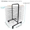 Art Drying Rack for Classroom Paint Drying Rack, Sided Wire Drying Shelf, Mobile Wide Art Drying Rack for Classrooms, Stackable Metal Stainless Steel Art Rack, Painting Drying Rack with Wheels ( Size view 2