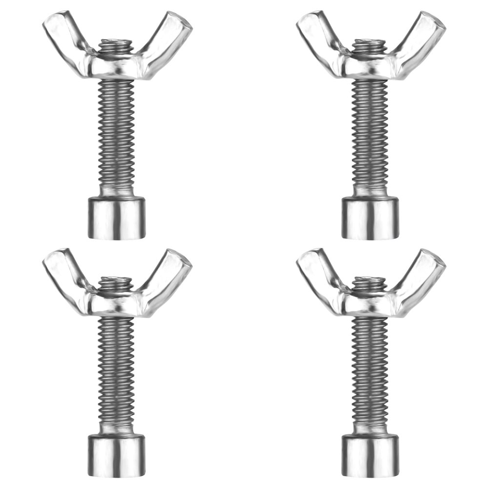 4pcs Bat Pins for Pottery Wheel, Including 4pcs 1/4x1" Bolts and 4 Bat-Shaped Nuts, Stainless Steel Bat Pins Replacements Pottery Tools for Any Standard Ceramic Wheel Head and Pottery Bat