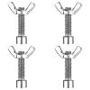 4pcs Bat Pins for Pottery Wheel, Including 4pcs 1/4x1" Bolts and 4 Bat-Shaped Nuts, Stainless Steel Bat Pins Replacements Pottery Tools for Any Standard Ceramic Wheel Head and Pottery Bat view 1