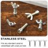 4pcs Bat Pins for Pottery Wheel, Including 4pcs 1/4x1" Bolts and 4 Bat-Shaped Nuts, Stainless Steel Bat Pins Replacements Pottery Tools for Any Standard Ceramic Wheel Head and Pottery Bat view 3