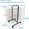 Art Drying Rack, Classroom Art Supplies, Metal Art Drying Rack - Artwork Storage Display Rack, Double Sided Wire Drying Shelf, Steel Art Drying Rack, 26-Shelf Mobile Drying Painting Racks, Classroom P view 2