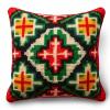 Vintage Style Latch Hook Kits Pillow DIY Rug Crochet Hook Cushion Making Kits with Preprinted Pattern Canvas Instruction Yarns Pillow Cover Easy Starter DIY Crochet Kits 43x43cm(r65) view 1
