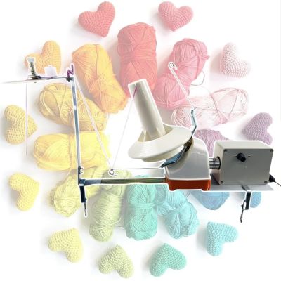 Electric Desktop Winder with Tension Guide Bracket - Smooth Operation, 150G/500G Capacity, 12V Automatic Yarn Ball Winder for Metal, Wool, Nylon, and More,Easy Yarn Winding,500g