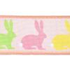 Homeford Pastel Easter Bunny Silhouettes Faux Linen Wired Ribbon, 1-1/2-inch, 10-Yard, Peach view 2