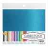 Glitter Crafting Cardstock, 22 Color Choices, 250g. 12" x 12" Inch, 5 Premium Sheets (Turquoise) view 1
