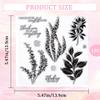 CRASPIRE Plants Clear Stamps Leaves Words Reusable Retro Transparent Silicone Stamp Seals for Journaling Card Making DIY Scrapbooking Photo Album Decorative Film Frame view 2