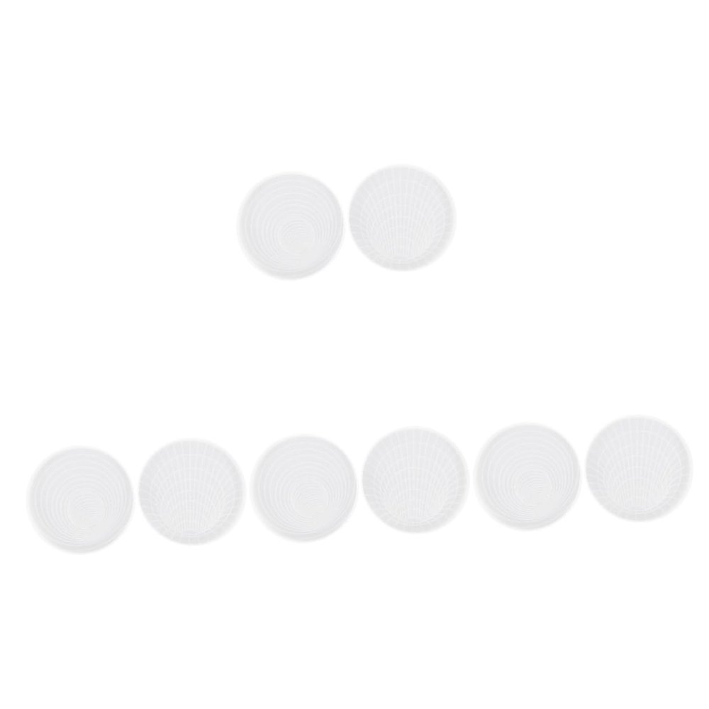 KALLORY 8pcs DIY Coaster Mold Round Cup Mat Silicone Craft Mold Bubble Coaster Mould