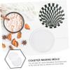 KALLORY 8pcs DIY Coaster Mold Round Cup Mat Silicone Craft Mold Bubble Coaster Mould view 4