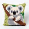 Koala Baby Latch Hook Kits Pillow Cover DIY Rug Crochet Hook Cushion Making Kits with Preprinted Pattern Canvas Rug Making Christmas Decoration DIY Crochet Kits 43x43cm(d61) view 1