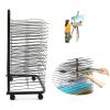 Art Drying Rack Flexible Shelves Mobile Cart Mobile Metal Art Storage Rack, Art Organizer for Kids, Art Studio Organization and Storage, Artwork Tabletop Storage, Sturdy Paint Drying Rack with Lockabl view 1