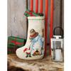 Permin Cross Stitch Embroidery Kit Christmas Stocking Snowman Counted Pattern 28 x 42 cm view 1