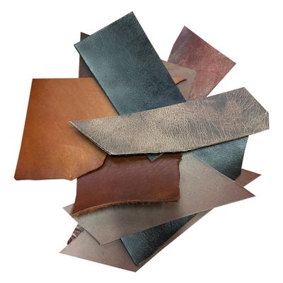 ELW Vegetable Tanned Leather Scraps | 4-10 oz Mixed Weight | Size: 8 LB | Genuine Cowhide Full Grain Leather Remnants for DIY, Crafting, Leatherworking, Tooling | Color: Veg Tan Mixed Weight