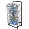 School Art Drying Racks, Painting Stand, for Classroom Paint Drying Rack Mobile Metal Wire Drying Shelf Artwork Storage Display Rack with Wheels, Power Coated, Ideal for Schools and Art Clubs, Black ( view 1