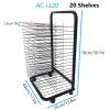 School Art Drying Racks, Painting Stand, for Classroom Paint Drying Rack Mobile Metal Wire Drying Shelf Artwork Storage Display Rack with Wheels, Power Coated, Ideal for Schools and Art Clubs, Black ( view 2