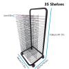 School Art Drying Racks, Painting Stand, for Classroom Paint Drying Rack Mobile Metal Wire Drying Shelf Artwork Storage Display Rack with Wheels, Power Coated, Ideal for Schools and Art Clubs, Black ( view 2