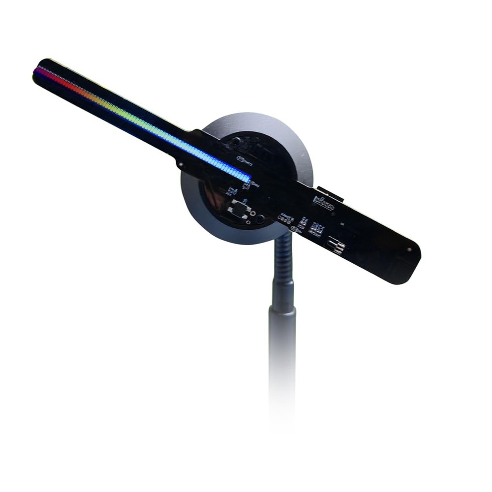 Missyou 3DHologramFan,16CM WiFi Bluetooth Projection 3D Video Upgrade Advertising Display Fan 6.3, Hi-Resolution and HD LED Holographic Christmas Tree 3D Holographic Projector
