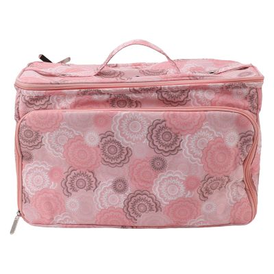 Knitting Bag, Yarn Tote Organizer with Divider Large Crochet Bag Knitting Bags and Tote Organizer Traveling Crochet Bags for Crochet Hooks, Pink