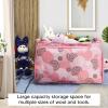 Knitting Bag, Yarn Tote Organizer with Divider Large Crochet Bag Knitting Bags and Tote Organizer Traveling Crochet Bags for Crochet Hooks, Pink view 3