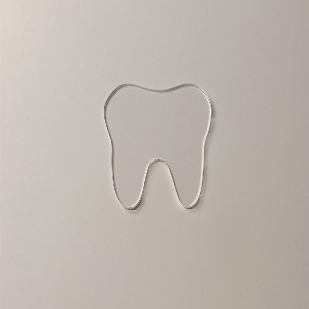 Set of 10 Tooth Shaped Clear Acrylic Blanks,Tooth Craft Shape Without Hole,DIY Acrylic Blank for Crafts,Badge Reels,Tooth,Dentist(3'')