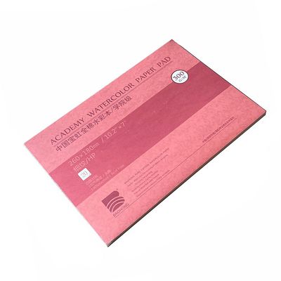 B.H Academy Watercolor Paper pad 100% Cotton Paper Four-Sided 140 lb /300gsm Cotton Pulp Watercolor Paper - Perfect for Watercolor, Gouache, Ink, Acrylic 16k 18cm*26cm (7in*10.2in Hot Pressed)