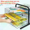 Art Drying Rack Mobile Metal Art Storage Rack Drying Racks,Art Drying Rack for Classrooming Crafts Tabletop A3 Paper Drying Shelve Art 20 Shelves Metal Artwork Storage Display Rack, Ideal for Schools view 4
