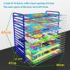Art Drying Rack Painting Craft Artwork Canvas Storage, 16Tier Art Drying Rack - Sturdy Metal Art Rack, Art Cart with Swivel Wheels Perfect for Classroom Art Studios and Home Use Multifunctional Drawin view 2