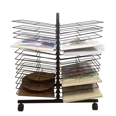 Art Drying Rack Mobile Metal Art Storage Rack Drying Racks,Art Studios Double Sided Wire Drying Shelf Metal Artwork Storage Display Rack Art Drying Rack with Wheels for Classrooms, Schools and Art Clu