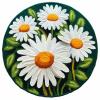 Daisy Flower Large Round Shape Latch Hook Kits Rug DIY Crochet Hook Cushion Making Kits with Preprinted Pattern Canvas Easy Starter Christmas Decoration Hooking DIY Rug Kits 60x60cm(r101) view 1