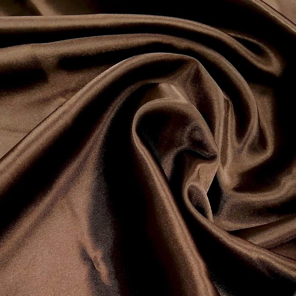 Charmeuse Satin Fabric By The Yard Shiny Fashion Crafts & Decoration 59" Wide Coffee 10yards