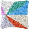 Color Matching Latch Hook Kits Pillow Cover DIY Rug Crochet Hook Cushion Making Kits with Preprinted Pattern Canvas Rug Making Starter DIY Crochet Kits Decoration 43x43cm view 1