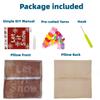 Baby Sccotish Highland Cow Latch Hook Pillow Kits Printed Embroidery Pillowcase DIY Crochet Yarn Hook and Latch Craft Art Cushion for Home Christmas Decor and Gift 43x43cm(4) view 2