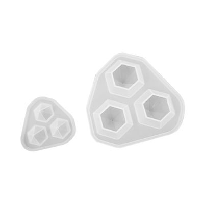 TEHAUX 2pcs Diamond Three Pyramid Shape Silicone Mold for Jewelry Making Small Large for Resin Casting Easy to Flexible for Pendants Earrings Bracelets